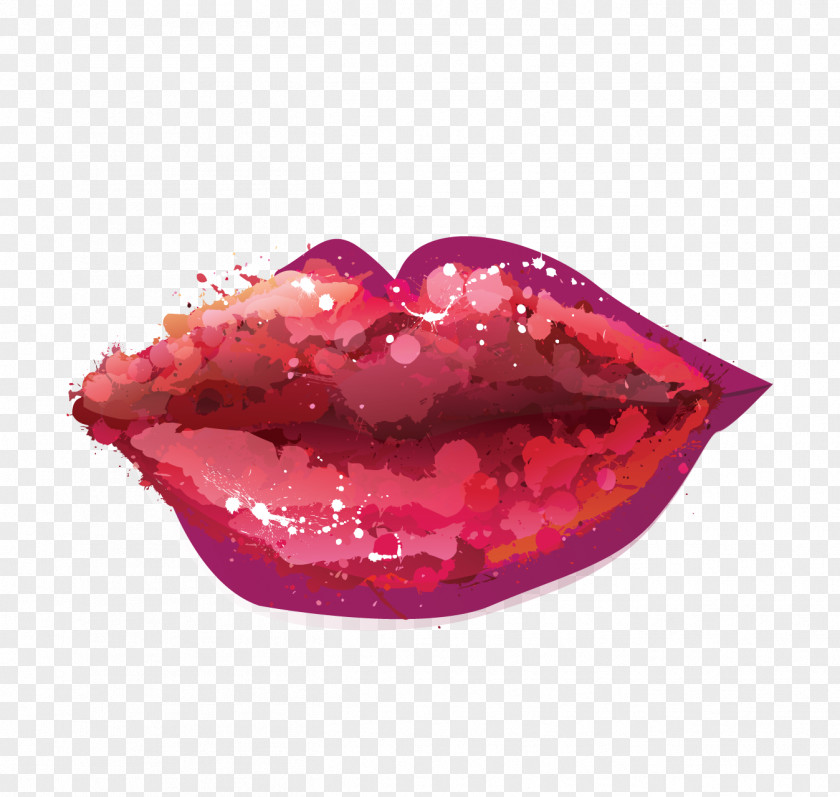 Woman Make Up Magenta Lip Visiting Card La Bouche PNG