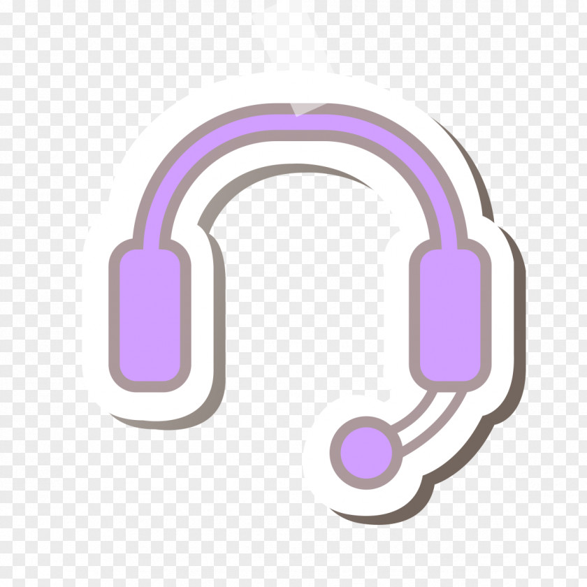 Cartoon Purple Headphones Consumer Electronics 3C PNG