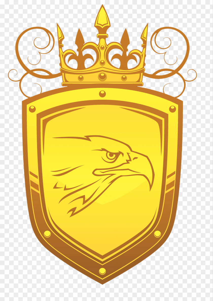 Golden Eagle Crown Shield Download Escutcheon PNG