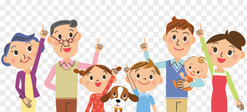 Cartoon Happy Family Illustration PNG