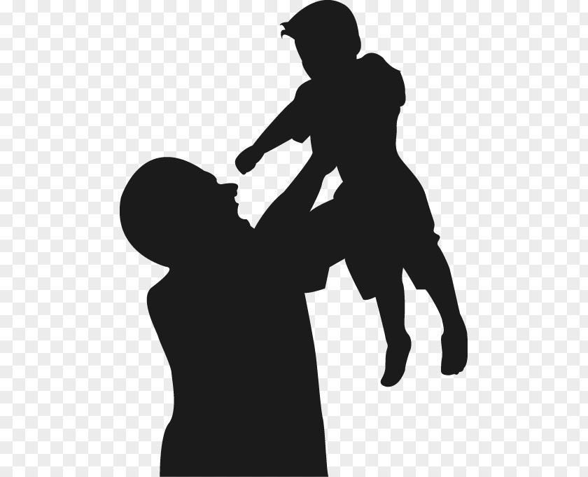 Father's Day Vector Silhouettes Fathers PNG