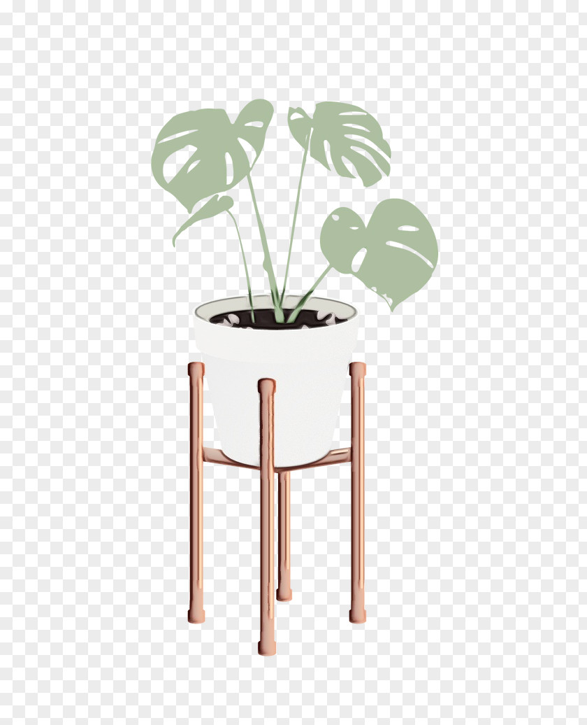 Flowerpot Chair Watercolor Tree PNG