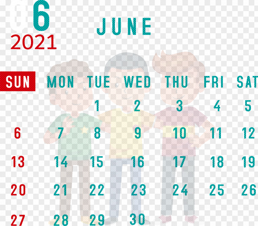 June 2021 Calendar Printable PNG