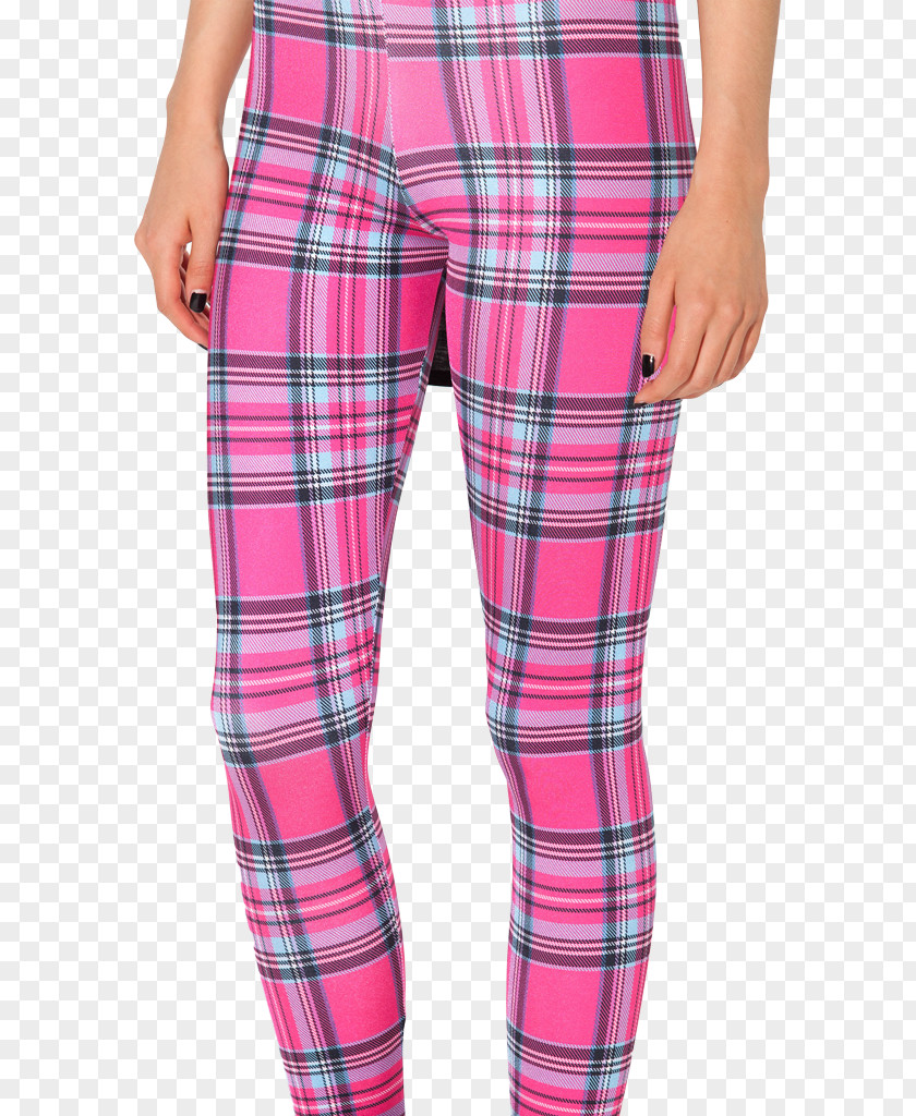 Pink Plaid Tartan Leggings Fashion Spandex Clothing PNG