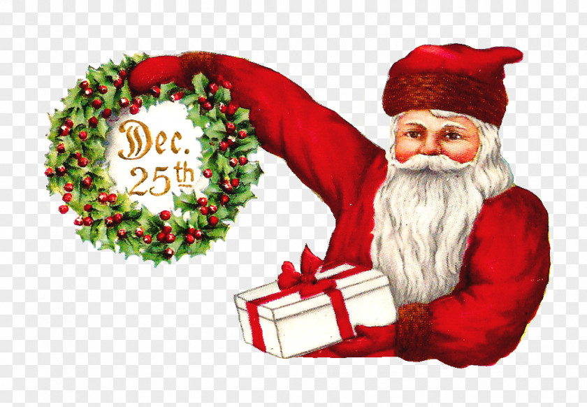 Santa Claus Christmas Card Decoration Gift PNG