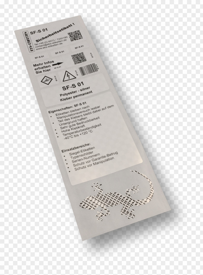 Sicherheitsetikett Adhesive Label Material EKS-Etiketten PNG