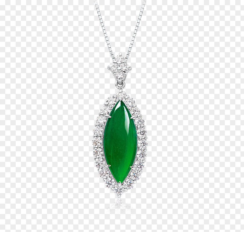 Emerald Charms & Pendants Necklace Jade Diamond PNG