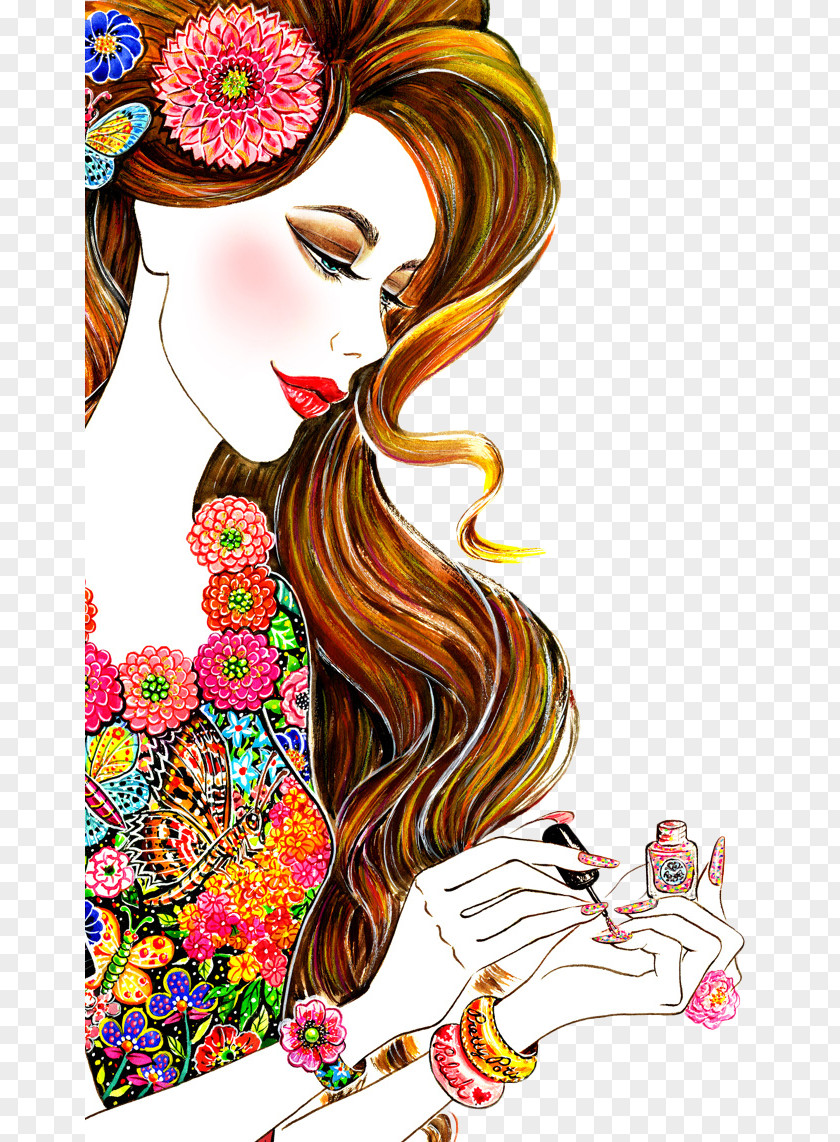 Hand-painted Beautiful Foreign Women PNG beautiful foreign women clipart PNG