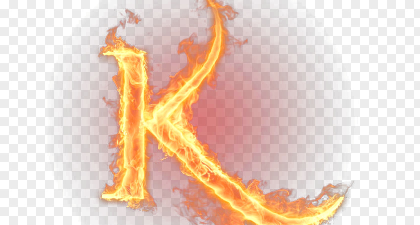 Letter K Flame Fire Computer File PNG