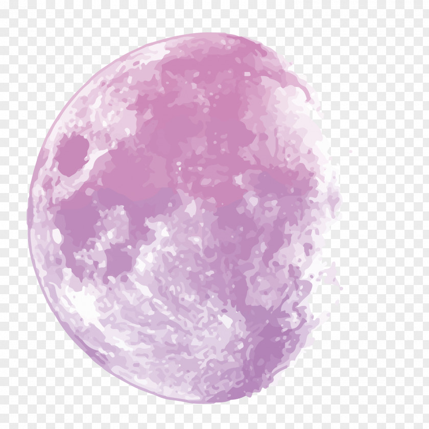 Vector Mid Autumn Festival, Purple Moon Euclidean Gradient PNG