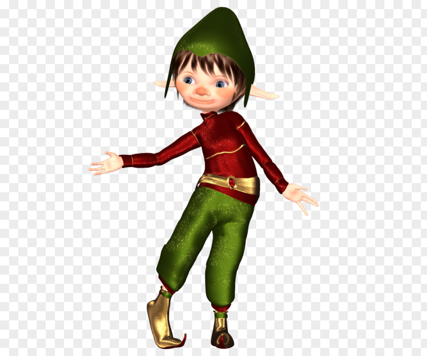 Animation Green Christmas Elf PNG
