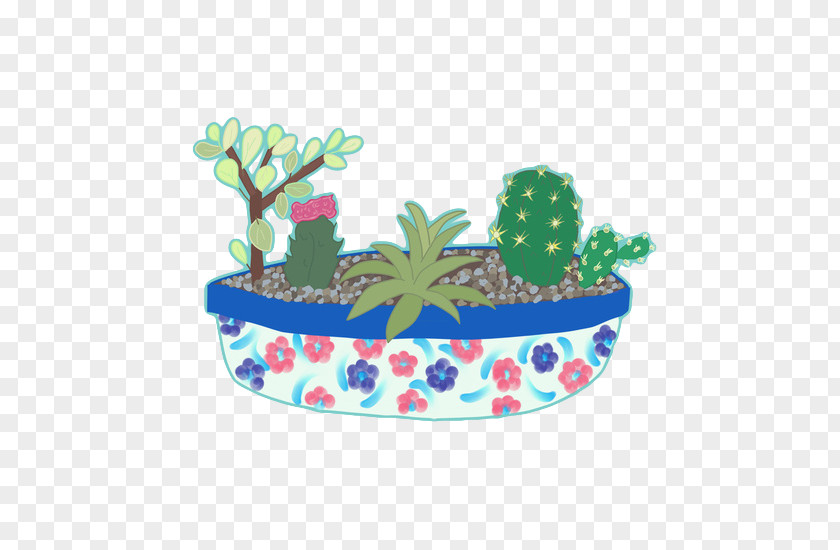 Cartoon Cactus Succulents Cactaceae Succulent Plant Header PNG