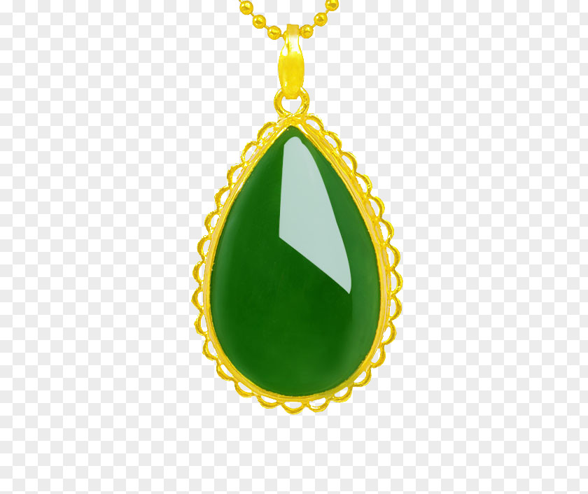 Emerald Pendant Locket Yellow PNG