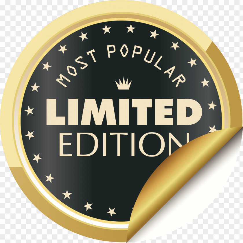 Gold Black Flip Folding Label Icon PNG