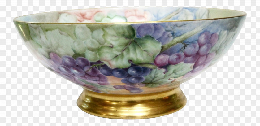 Hand Painted Grapes Tableware Ceramic Glass Bowl Porcelain PNG