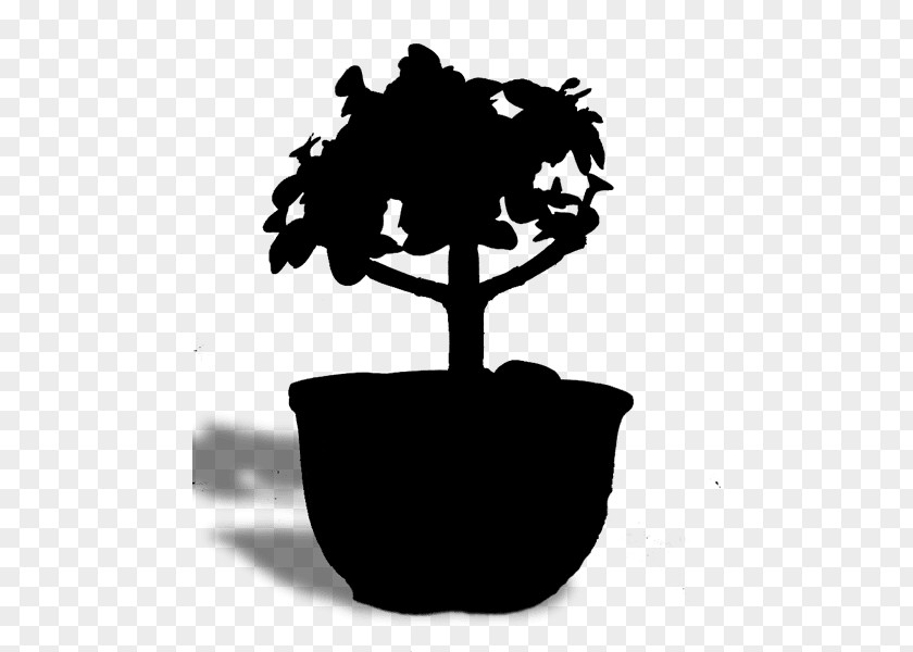Tree Flowerpot Houseplant Silhouette Font PNG