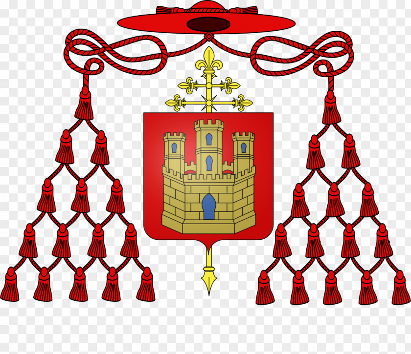 Andalucia Almo Collegio Capranica Coat Of Arms House Carrillo Cardinal Ecclesiastical Heraldry PNG