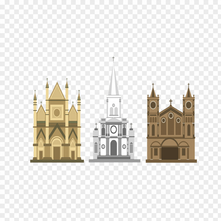 Cartoon Church Design Gothic Architecture PNG