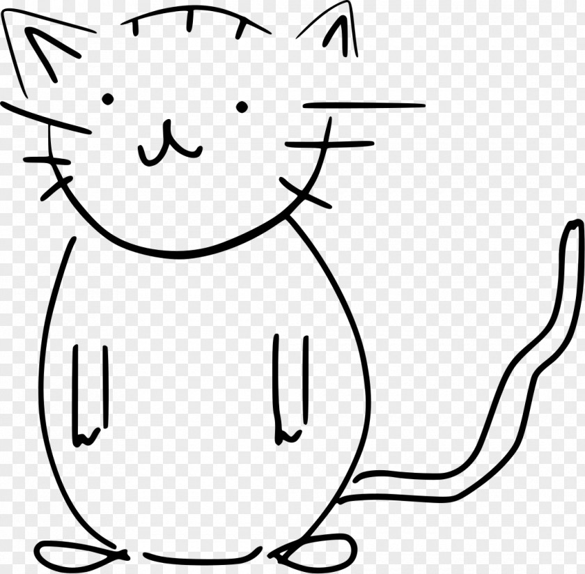 Cat Whiskers Black And White Sketch PNG
