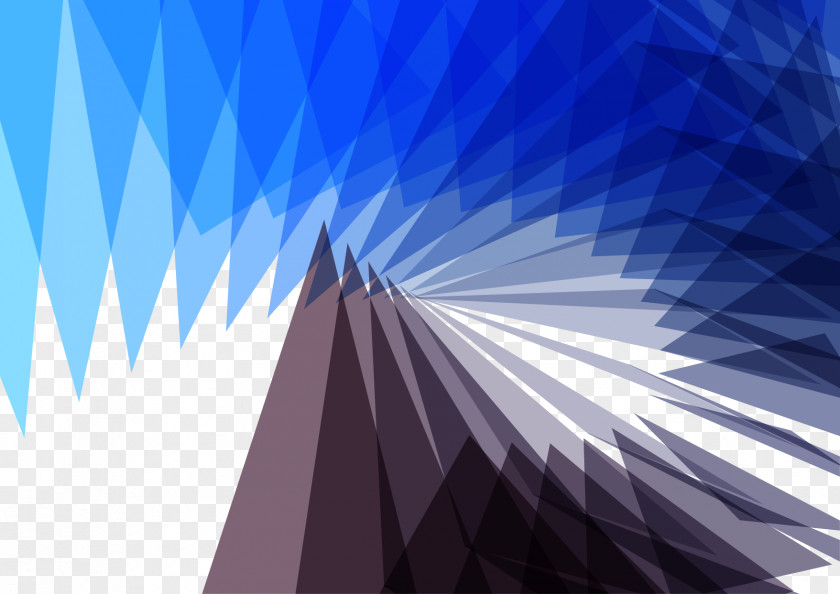 Vector Swirling Black Transparent Blue Triangle Pattern Euclidean PNG