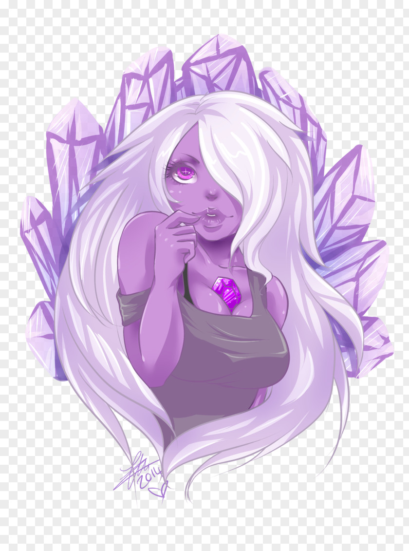 Amethyst Garnet Fan Art Gemstone PNG