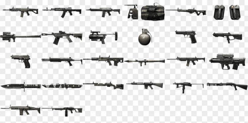Battlefield Sniper Gun Barrel Firearm Car White Font PNG