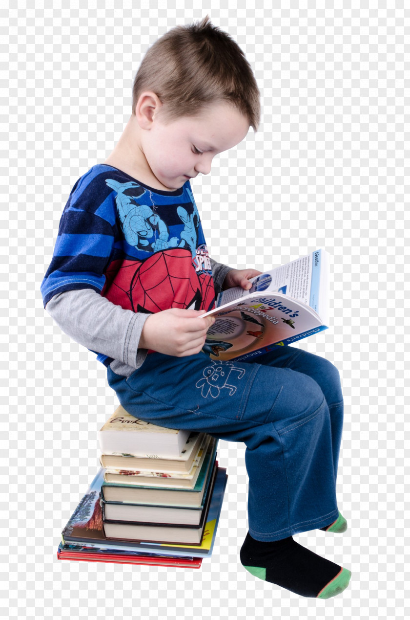 Boy Reading Books Childrens Literature Picture Book PNG