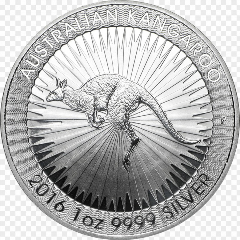 Metal Coin Perth Mint Royal Australian Silver Kangaroo Bullion PNG