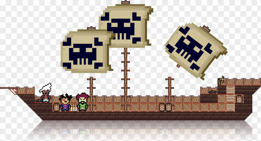 Ship Pixel Piracy Pirate Run PNG