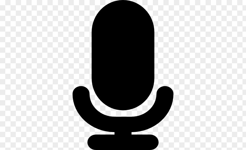 Microphone White Font PNG