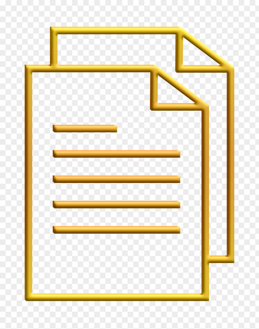 Rectangle Yellow Files Icon Page Text PNG