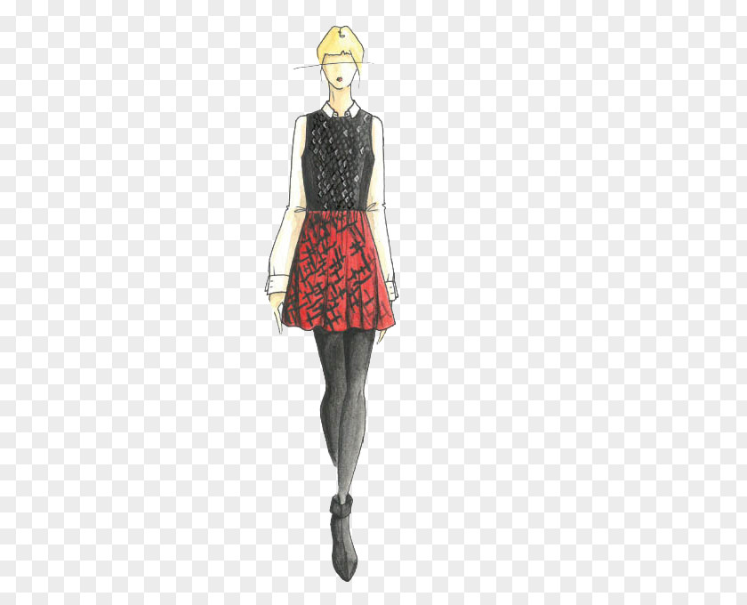 Simple Design Women's Fashion Illustration Model PNG