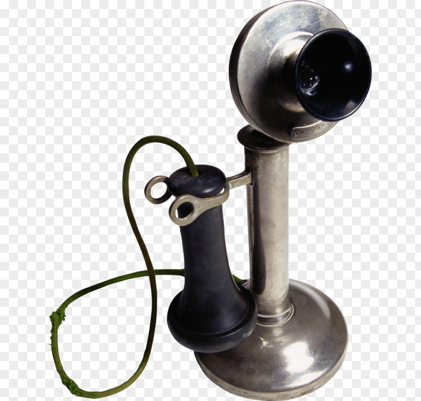 Antique Candlestick Telephone Rotary Dial Booth PNG