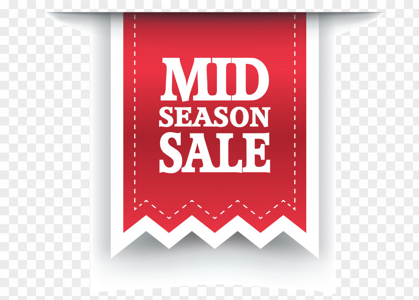 Red Mid Season Sale Label Clipart Image Sales Sticker Clip Art PNG