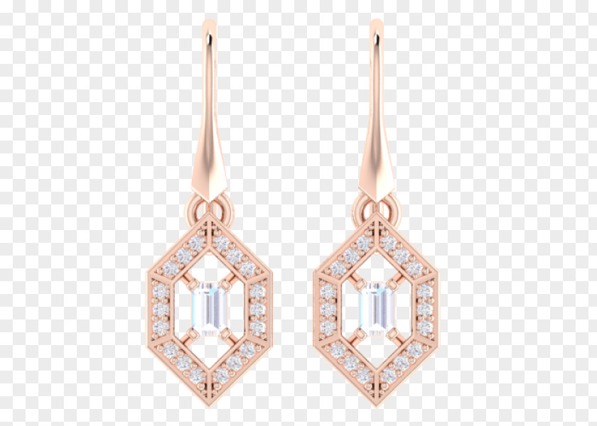 Rose Gold Diamond Shape Earrings Earring Body Jewellery Human PNG