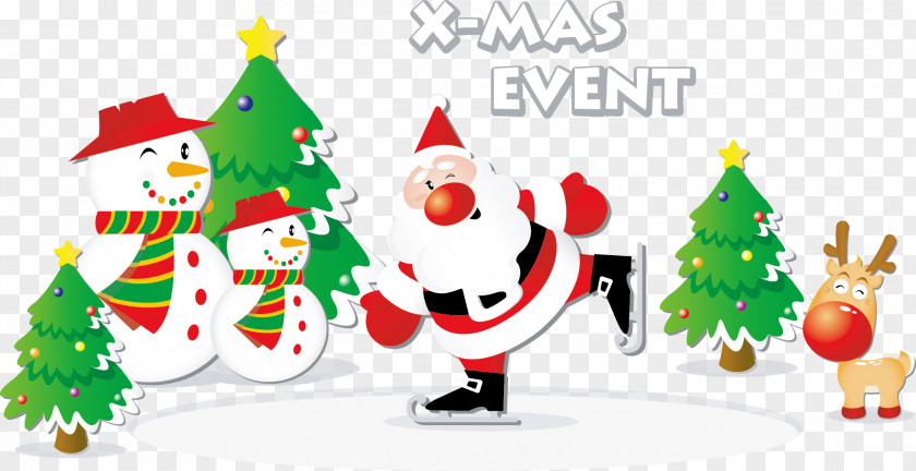 Cartoon Christmas Vector Elements PNG