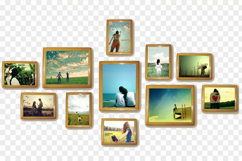 Creative Couple Photo Picture Frame PNG