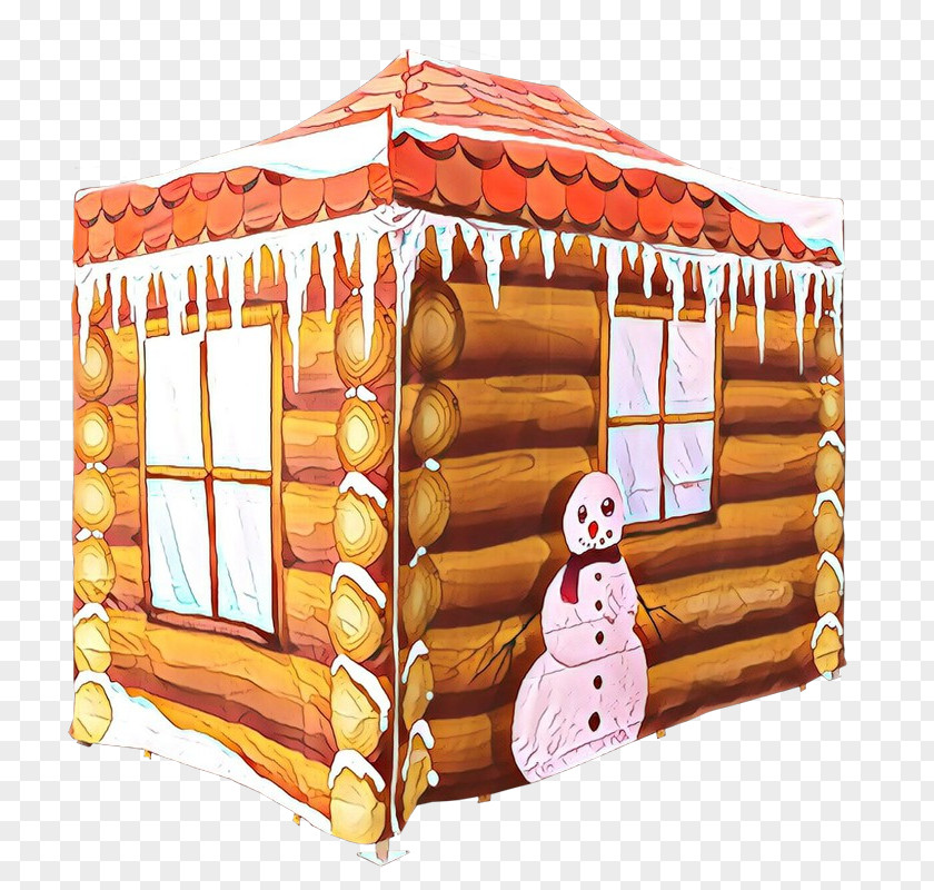 Log Cabin Gingerbread House Playhouse PNG