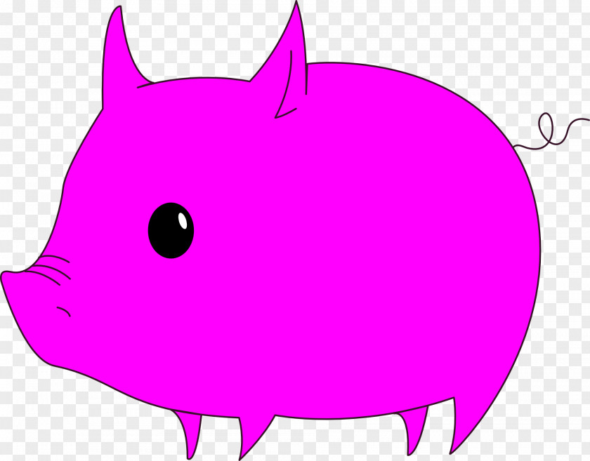 Magenta Vector Miniature Pig Image Download Graphics PNG