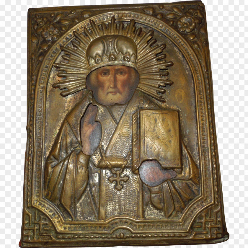 Saint Nicholas Bronze Antique PNG