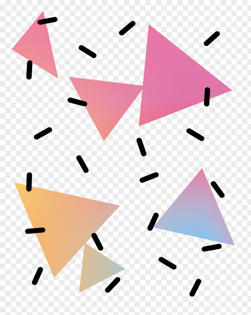 Colorful Triangle Pattern Computer File PNG