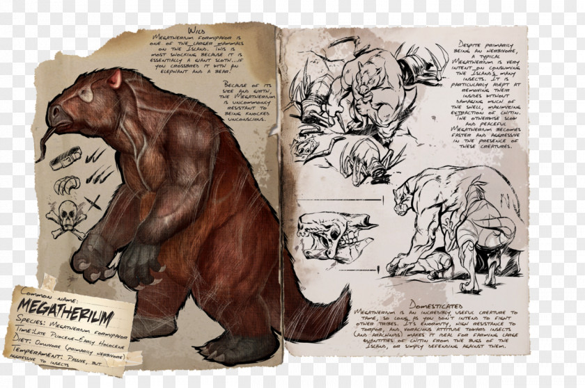 Dinosaur ARK: Survival Evolved Yutyrannus Allosaurus Giant Ground Sloth PNG