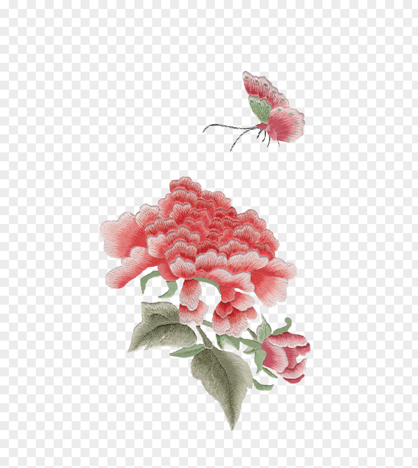 Embroidery Peony Designer PNG