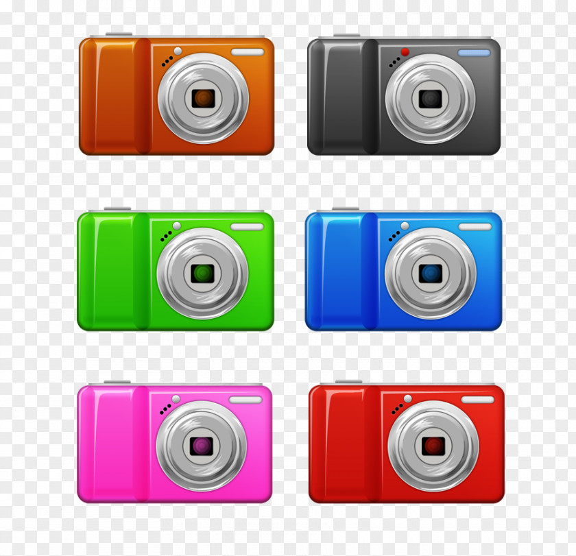 Six Color Camera Lens Photography PNG