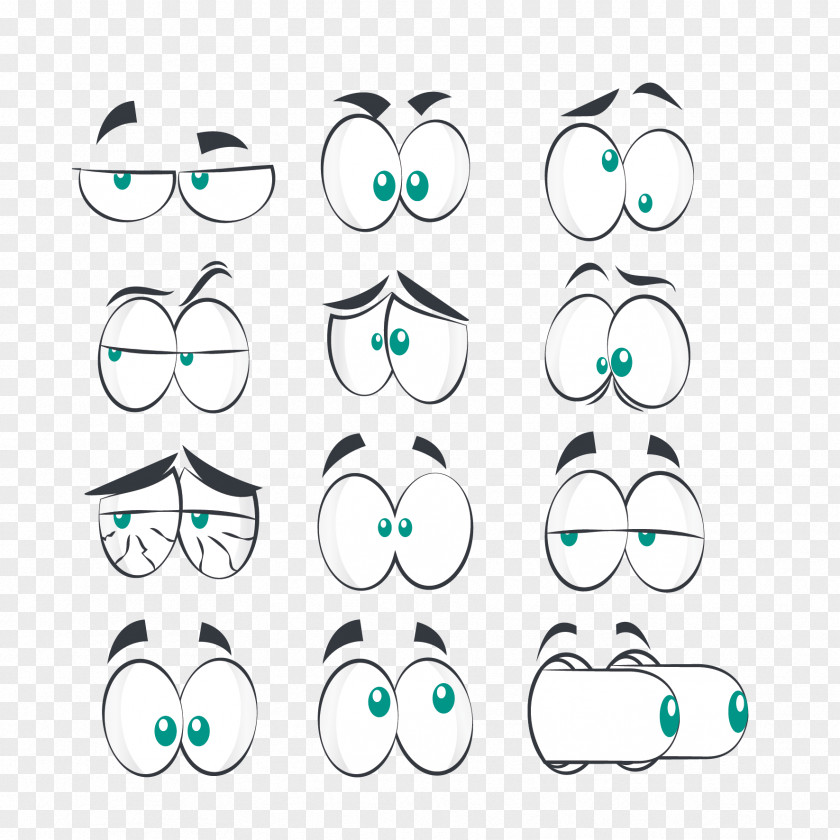 Vector Eye Eyebrows Comics Cartoon Facial Expression PNG