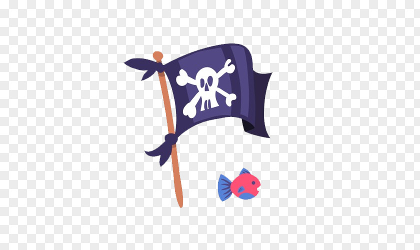 Cartoon Hand Painted Pirate Flag Piracy Jolly Roger PNG