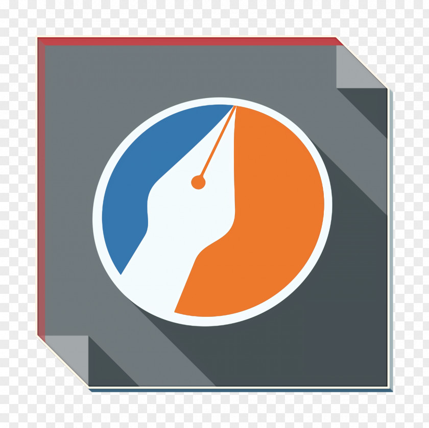 Orange Meter Social Media Icon PNG