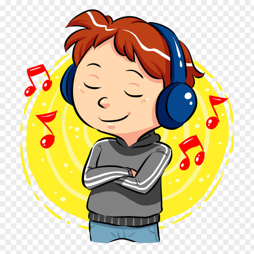 Boy Listening To Music PNG listening to music clipart PNG