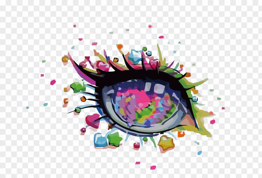 Vector Color Eye Graphic Design Watercolor Painting PNG