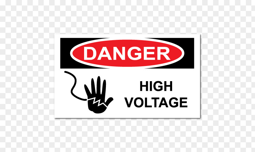 High Voltage Hazard Label Sign Sticker PNG